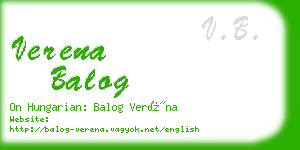 verena balog business card